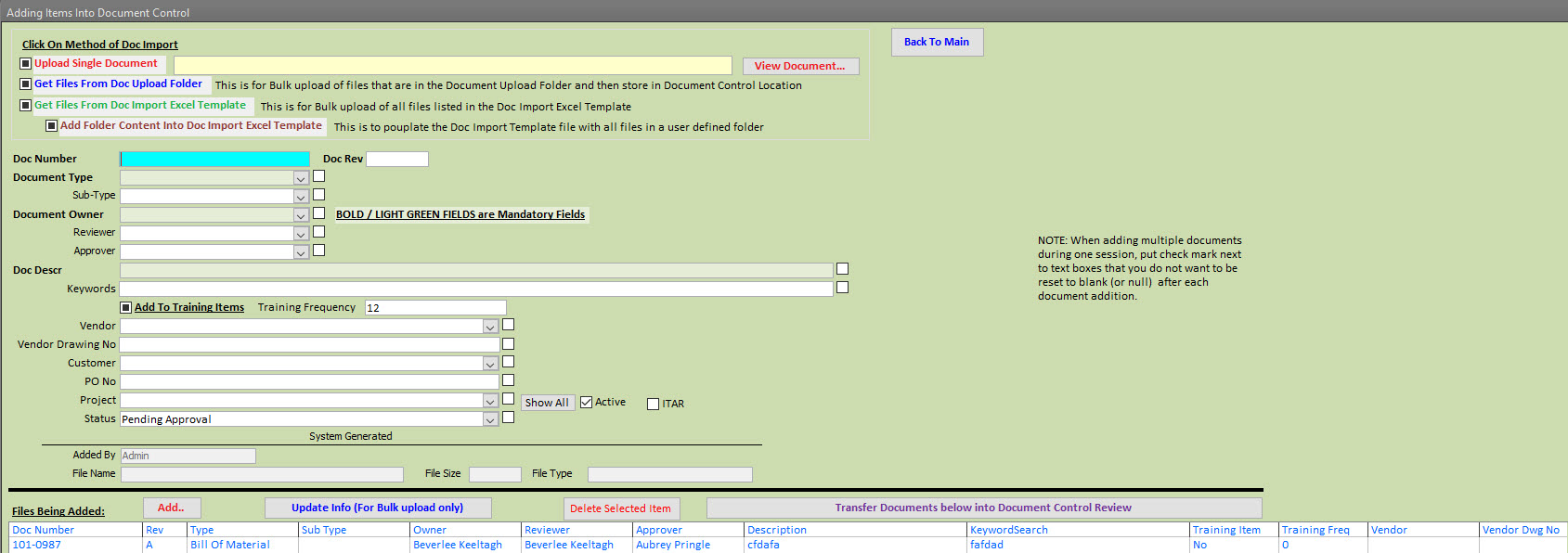 Document Attributes